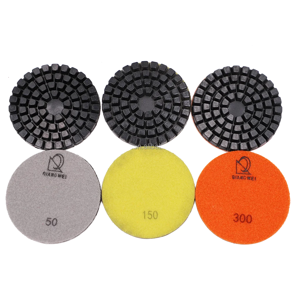 4inch 100mm Wet Resin Bond Diamond Polish Pads for Stone Concrete Floor Emery Terrazzo