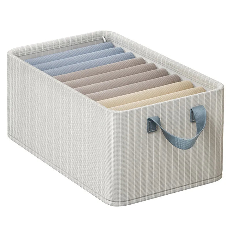 Foldable Large Drawer Clothes Storage Box Wardrobe Clothing Organizing Box Steel Frame Support Storage Box With Handle