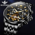 Oupinke 3248 Custom OEM New Arrivival Luxury Forsining Watch  Sport Three Dial Calendar Stainless Steel Mechanical Wrist Watches