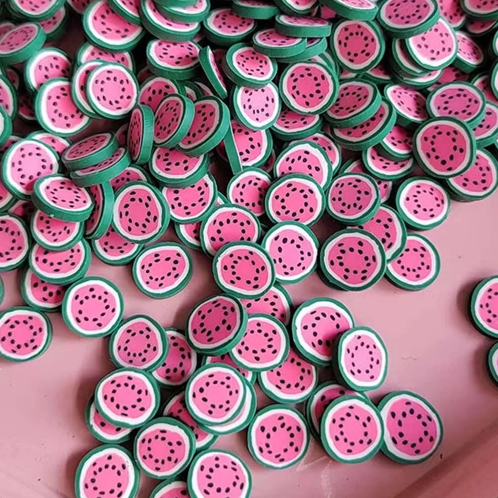 Watermelon Polymer Clay Slices Decorative Sprinkles for Diy Accessories Shaker Crystal Ball Fillers