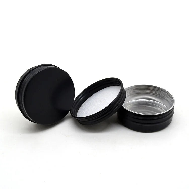 Wholesale Matte Black 30ml Candle Containers Cosmetic Aluminum Jar With Screw Top Custom Printed Metal Tin Can