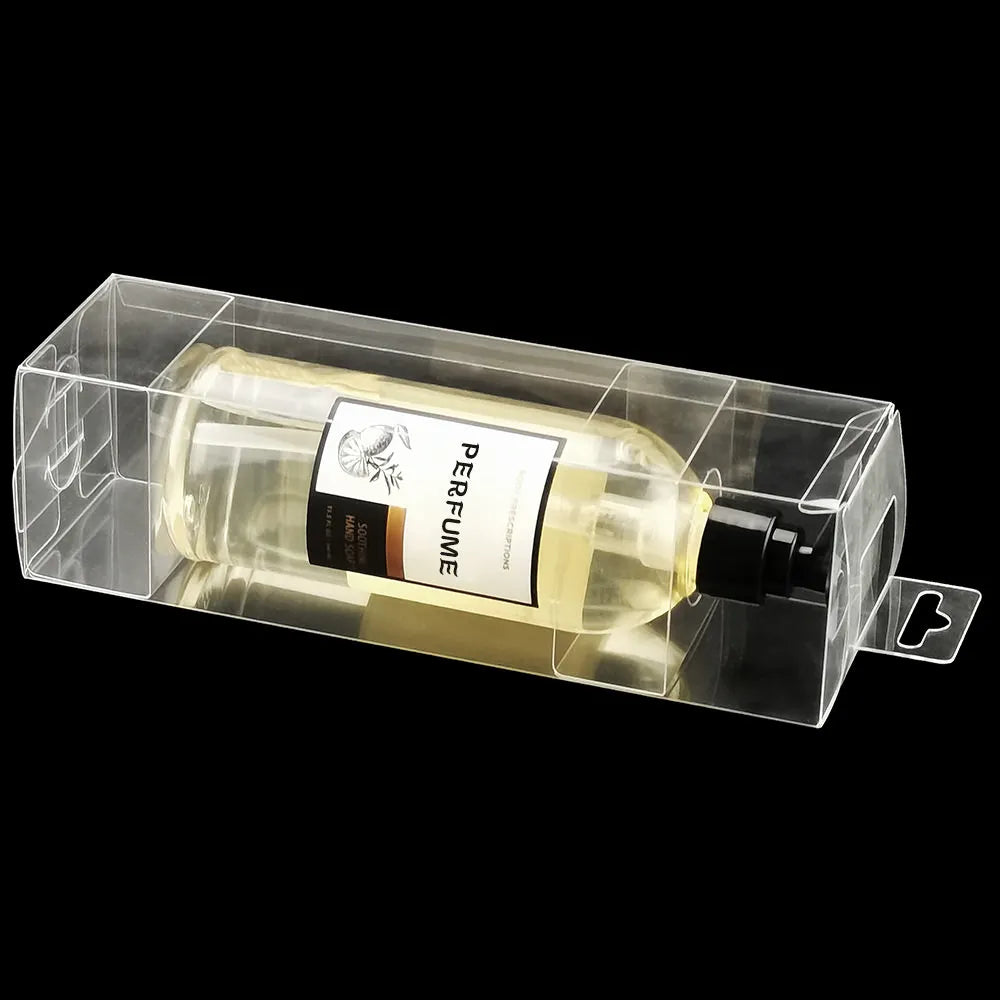 Wholesale Printed Small clear PVC PET PP Perfume Facial Cleanser Gift Plastic Packaging Box