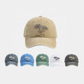 WD-A1110 Vintage Dobby Cotton Embroidered Coconut Tree Baseball Caps Unisex Sporty Street Style Fashion Design