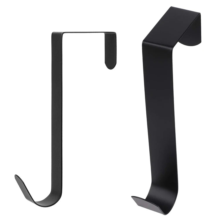 Metal Black Z-Shaped Over the Door Hanger Hook Wardrobe Hooks Stainless Steel Cabinet Over Door Hooks