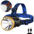 Helius Portable Running Hiking Fishing Outdoor USB Rechargeable Led Head Front Torch Flashlight Working Headlamp