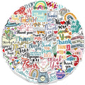 Vi- 50Pcs Inspirational Custom Vinyl Waterproof Decorative Sticker Pack for Kids Suitcase Notebook Laptop Guitar