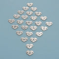 Wholesale Heart Alphabet Charms Stainless Steel Mirror Polished 12mm Double Hole Hollow Heart Love Letter Pendant