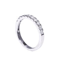 Moissanite Zircon Wedding Rings Women Eternity Sterling Silver Rose Gold Plated for Certified Prong Set Simulated Diamond Ring