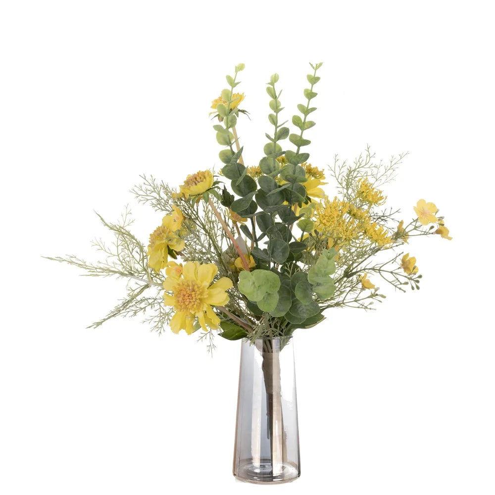 New  Artificial Yellow Orchid Bouquet New Design Garden Wedding Decoration Bridal Bouquet