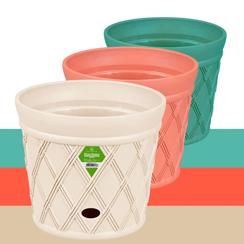 Plastic Flower Pot Small Water Storage Plastic Flower Pot Balcony Indoor and Outdoor Flower Pot