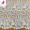 HY2975 New Arrival French Flower Embroidered Lace Fabric With Sequins Simple Bridal Wedding Dress Material