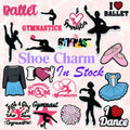Designer Sports Girls Woman Trinket Dance Shoe Buckle Wholesale Ballet Shoe Charm PVC Clogs Accessory Pink Set