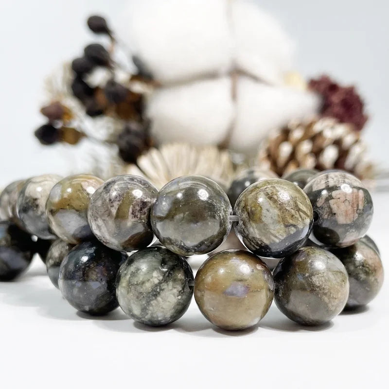 Wholesale Natural Blue Llanite Opal Glaucophane Loose Gemstone Beads 15.5\" in Strand