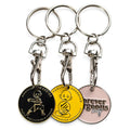 Custom Metal Printing Shopping Personalized Trolley Coin Keychain logo Wholesale