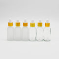 Luxury 5ml-100ml Empty Glass Bottles Amber Dropper for Essential Oils Face Serums Skin Care Creams Eye Drops Mascara Facial