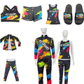 Allstars Competition Cheerleading Warm-Up Jackets for Girls with Printed Rhinestones Heat-Transfer Printing OEM Custom Kits Sets