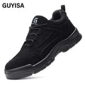 GUYISA  Insulating 10KV Workwear Series Anti - Smashing Anti - Piercing Black up - to - Standard Plastic Toe Cap Safety Shoes