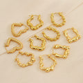 2024 New Simple love U-shaped Stainless Steel Plated 18k Gold Earrings