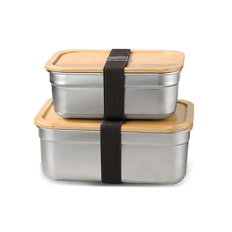 Eco Friendly Airtight Reusable Metal Stainless Steel 304 Bento Food Storage Container Lunch Box With Lid