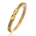 Men's Fashion Simple Double Row Stainless Steel Snake Chain Bracelet Keel Sn-ake Ch-ain Bracelet