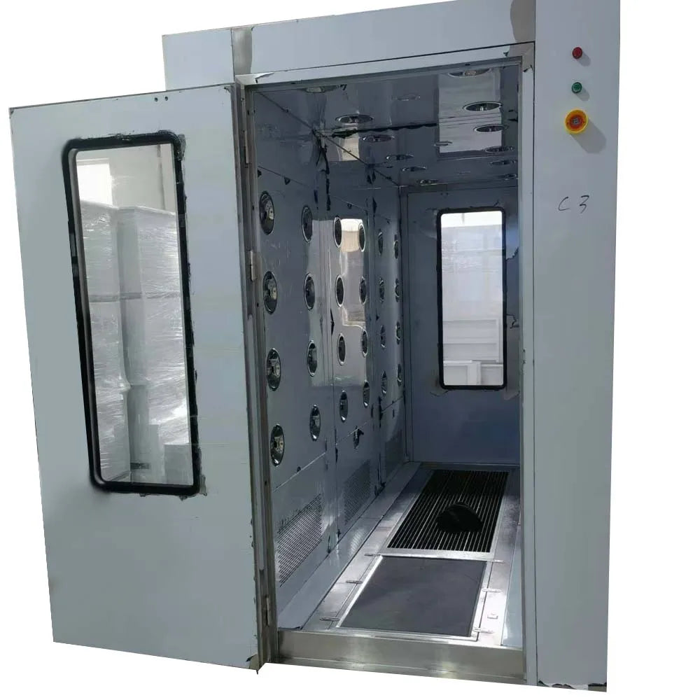 Vertical Air Shower for Personnel Entry with 99.99% Filtration Rate in Electronic Manufacturing