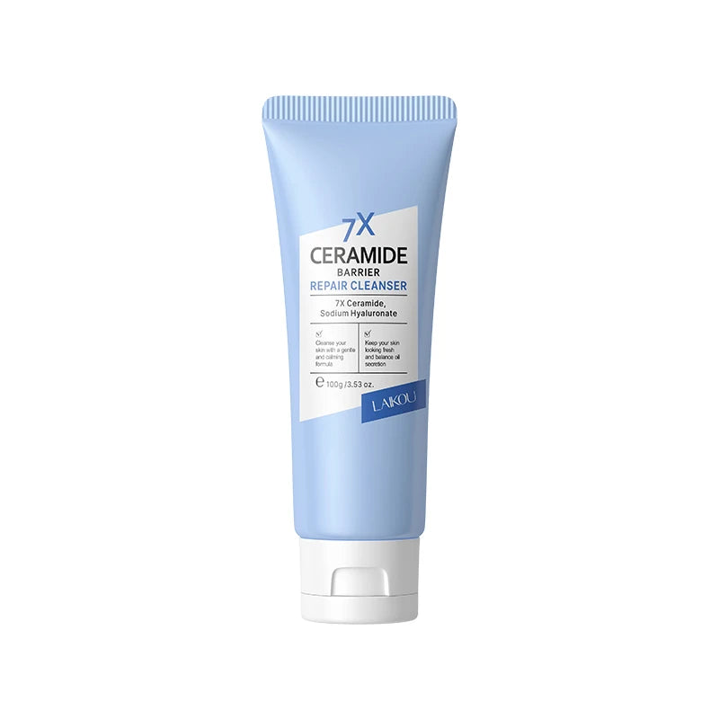 Soothing Facial Cleanser Repairing Acne Skin Face Wash 100g Deep Cleansing LAIKOU 7X Ceramide Barrier Repair Face Cleanser