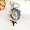 Fashion Dolphin Sparkling Bling Other Keychain Crystal Rhinestone Glitter Dolphin Key Ring Charms Pendant Accessories Key Chains