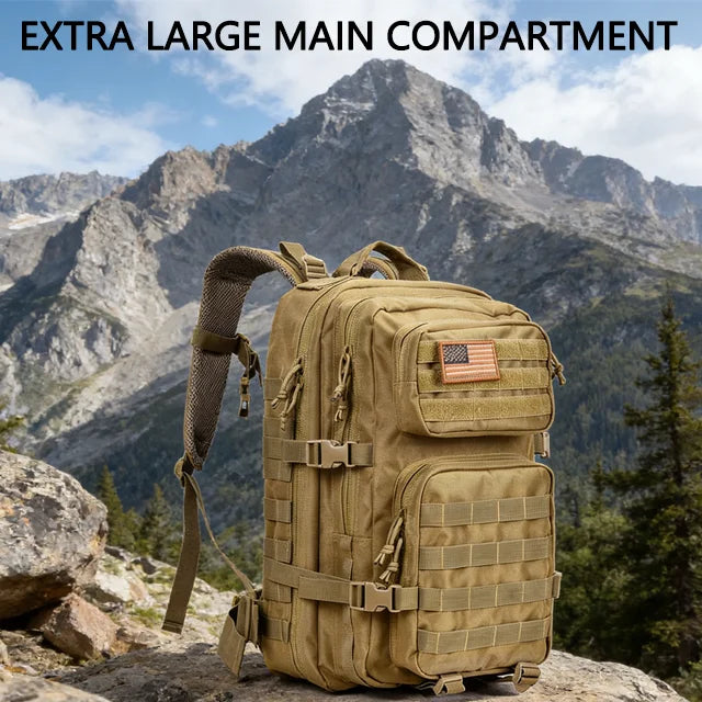 3P Attack Tactical Backpack Outdoor Sports Large Duffel Bag Travel Mountaineering Bag Waterproof Oxford Cloth Compartment Unisex