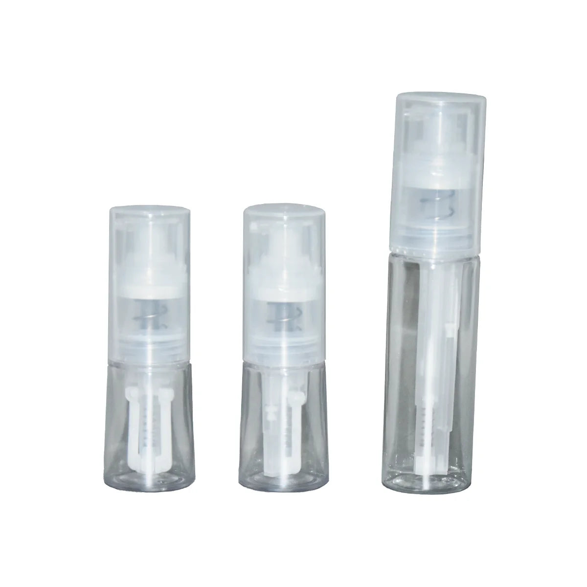 15ml & 20ml Hair Salon for Clear Plastic PET Cylinder Pump Bottle for Styling Glitter Powder Empty Dry Spray Bottles