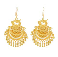 Peacock Flower Women Drop Dangle Earrings Bohemian Ethnic Bells Hollow Tassel Pendant Earrings