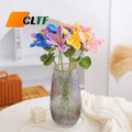 Crochet Flower Mother's Day Valentine's Day Decor Artificial Flowers Tulip Lily Valley Mixed Bouquet for Home Desk Decoration