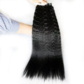 Brazilian Yaki Kinky Straight Luxury Remy Hair Extensions Double Weft Seamless PU Tape Perm-Ready Virgin Hair Bundle