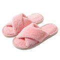 Wholesale 2025 Fashion Ladies Slides for Slippers Fur Cotton Soft TPR Rubber Outsole Plush Fuzzy Cozy Home Indoor Open Winter
