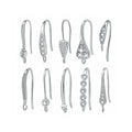 DIY Earrings Hooks 925 Sterling Silver Diamante Earrings Clasps Hooks DIY Fine Jewelry Making