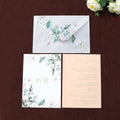 Hot Selling Custom Logo Paper Invitation Romantic Floral Pattern Translucent Vellum Envelope Paper Wedding Invitation Cards