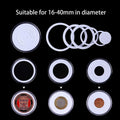 Crescent-shaped Opening Coin Protector Thickened 36/38/40/44mm Clear Round Acrylic Coin Capsules for Coin Collection