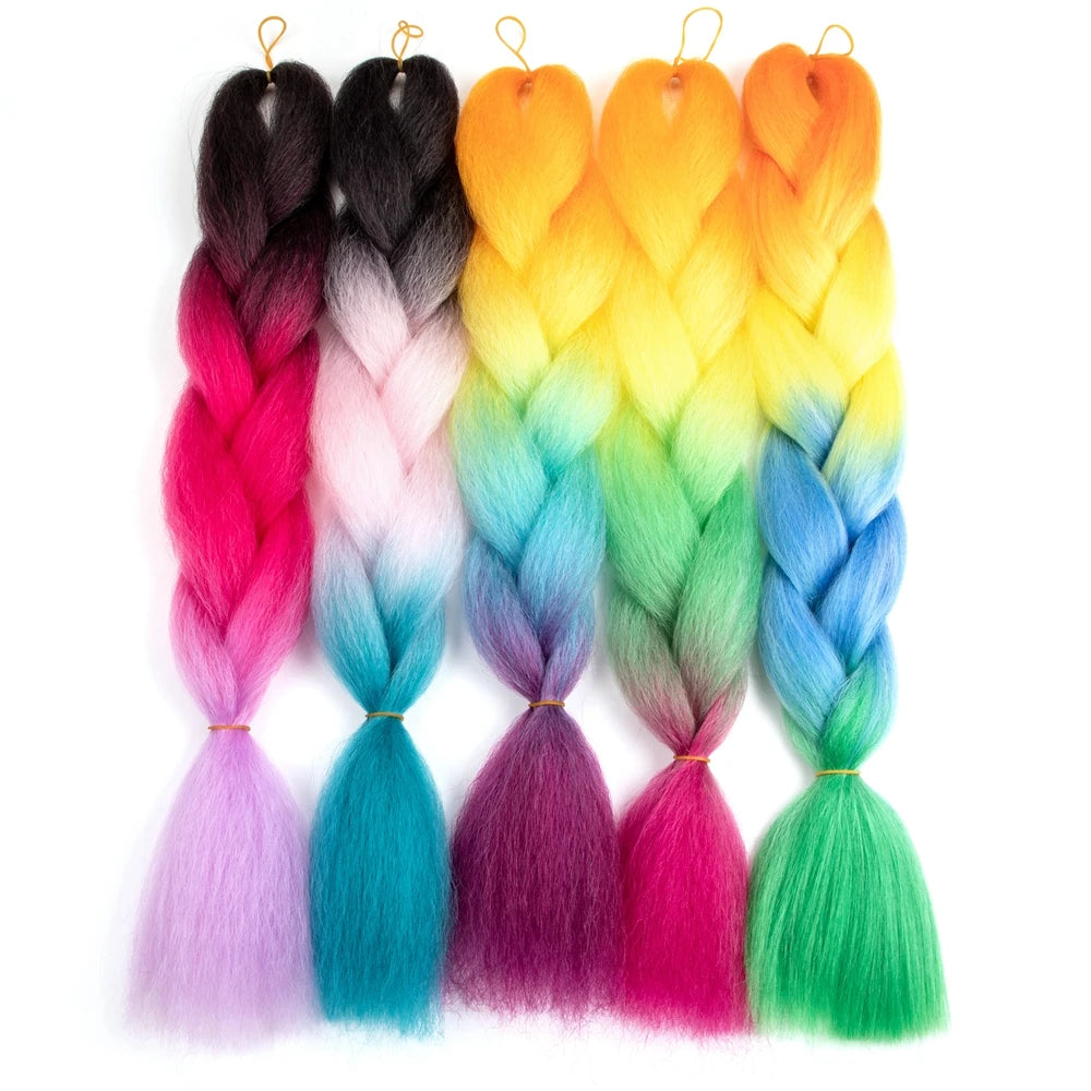 Wholesale Four-color Synthetic Heat-resistant Fiber Braided Braids for Women