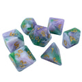 New Font Starry Multi Colors D&D TRPG Polyhedral Acrylic Dice Game