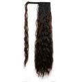 Corn Wavy Curly Wrap Around Clip in Wigs Synthetic Ponytail Hair Extensions Long Ombre Colored New 22inch 50cm Super Wave