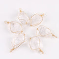 HZ Hot Sale Factory Direct Raw Gemstone Wire Wrapped Pendant Buyers Beads Crystal Crafts