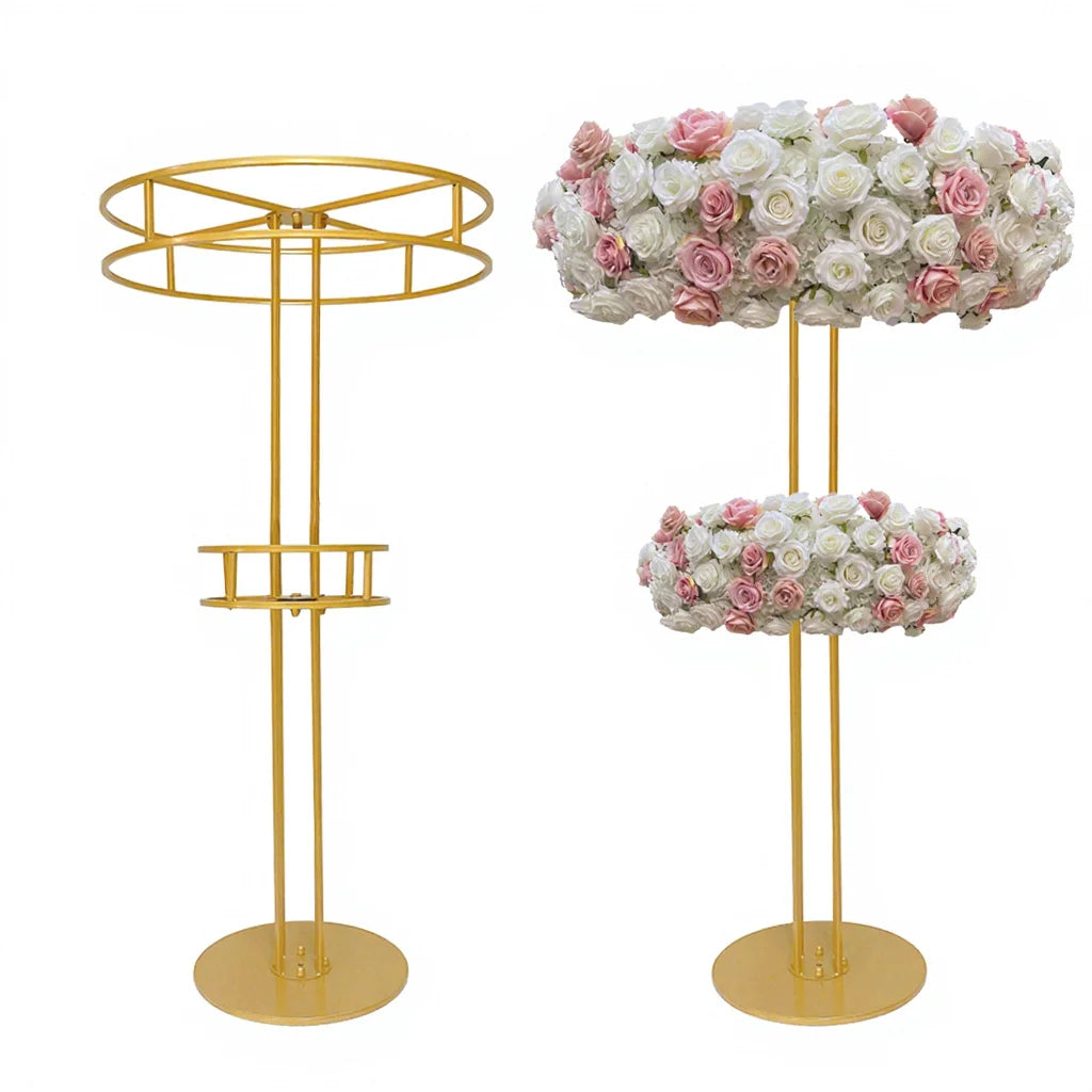Large Metal Iron Frame Flower Rack for Wedding Banquet Hall Decoration Ornaments; Durable Carton Packaging