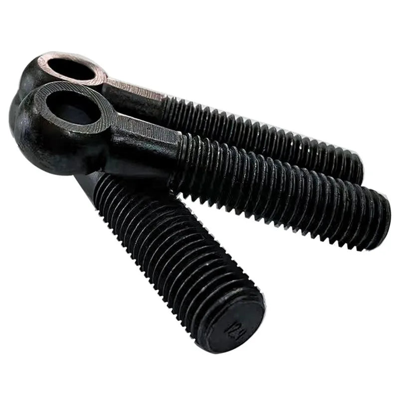 M5 M6 M8 M10 M12 M14 M16 M18 M20 4.8 8.8 10.9 12.9 Carbon Steel Black Eye Bolts M6 M8 M10 M12 Slipknot Ring Link BoltDIN444