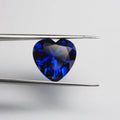 10x10mm 6 Carat Lab Created Royal Blue Sapphire Gemstone Heart  Cut Synthetic Blue Sapphire Price Per Carat
