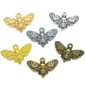 Alloy Moth Charm for Jewelry Making 6 Color Earrings Pendants Necklaces Bracelet Accessories 20*13mm