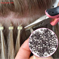 Stainless Steel Hair Extension Pliers Sets Kit With Hook Needle Nano Micro Silicone Beads Hair Extensions Tools