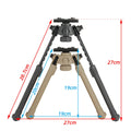 YOTO Aluminum New Interface Rest Telescopic Bracket Model MGP16-BK/MGP16-TAN for Shooting Accessories and Hunting 0.375kg