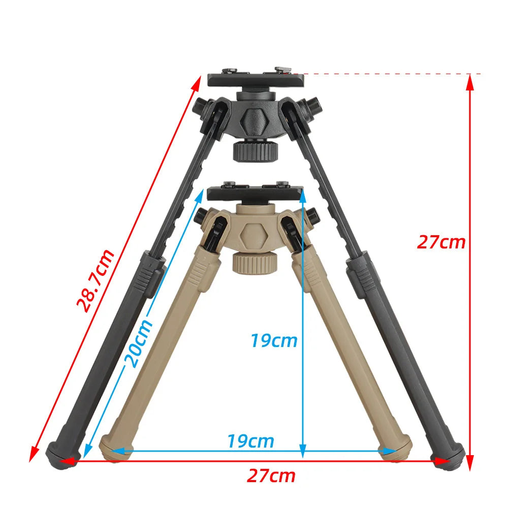 YOTO Aluminum New Interface Rest Telescopic Bracket Model MGP16-BK/MGP16-TAN for Shooting Accessories and Hunting 0.375kg