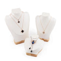 Jewelry Portrait Neck Necklace Display Rack Counter Model Neck Pendant Rack High-grade Wood Base Jewelry Rack