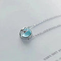 New Arrivals 925 Sterling Silver Blue Fish Tail Necklaces Pendants for Women Hot Fashion Jewelry