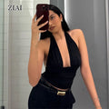 Fashion New Versatile Halter Elastic Fashion Hanging Neck V-neck Undershirt Female Summer